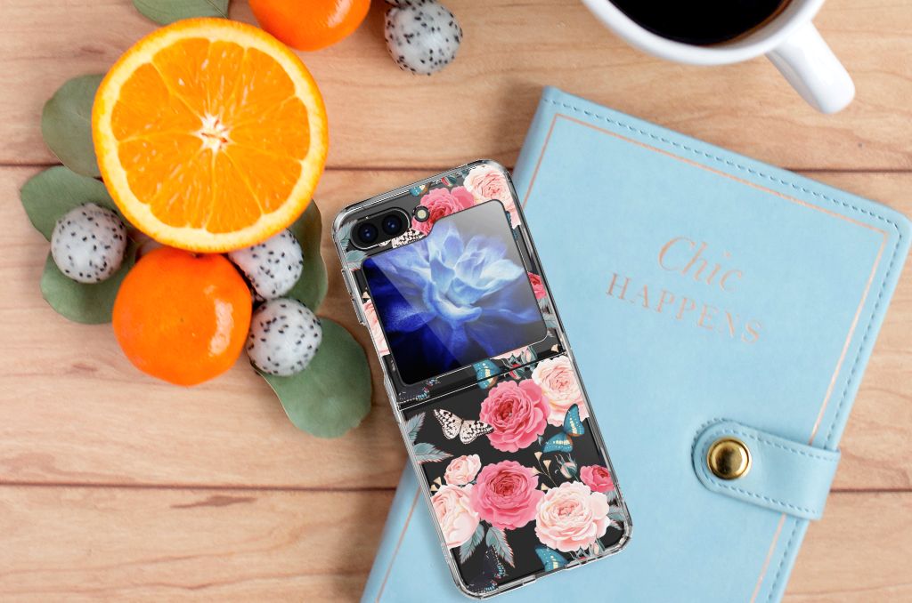Samsung Galaxy Z Flip 5 TPU Case Butterfly Roses
