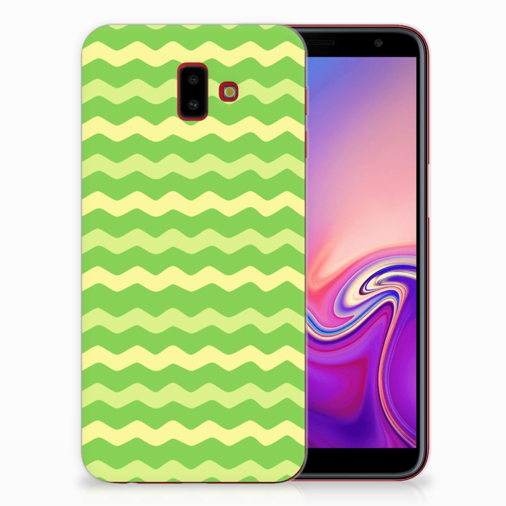 Samsung Galaxy J6 Plus (2018) TPU bumper Waves Green