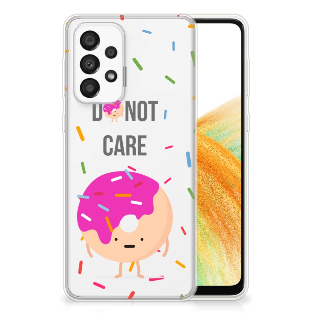Samsung Galaxy A33 5G Siliconen Case Donut Roze B2C Telecom