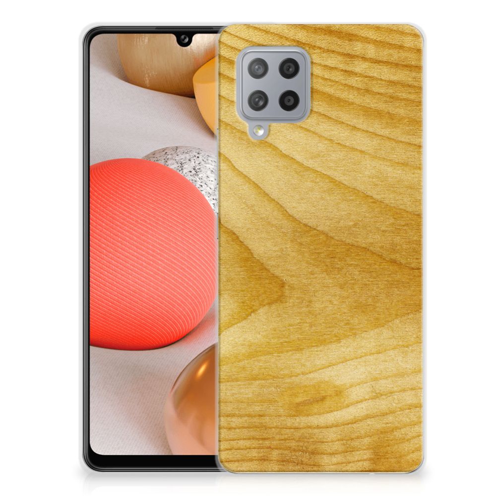 Samsung Galaxy A42 Bumper Hoesje Licht Hout