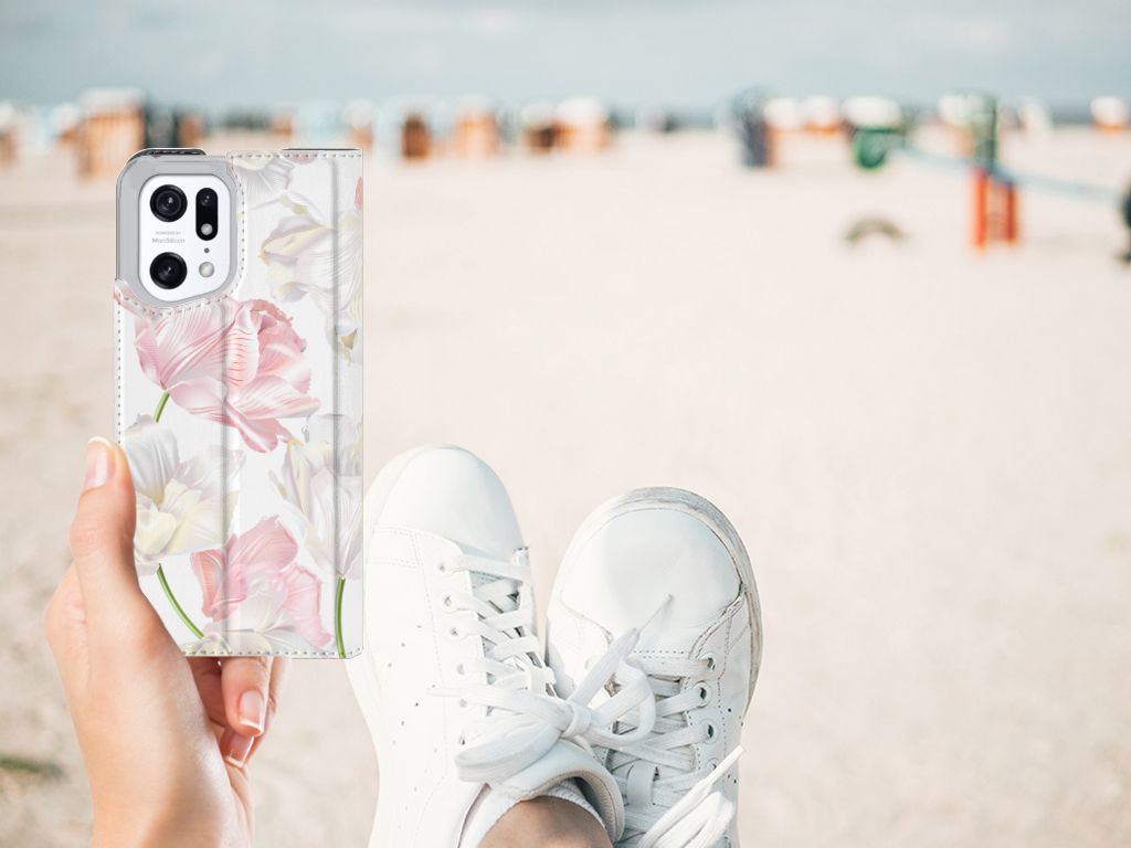 OPPO Find X5 Pro Smart Cover Lovely Flowers - B2C Telecom