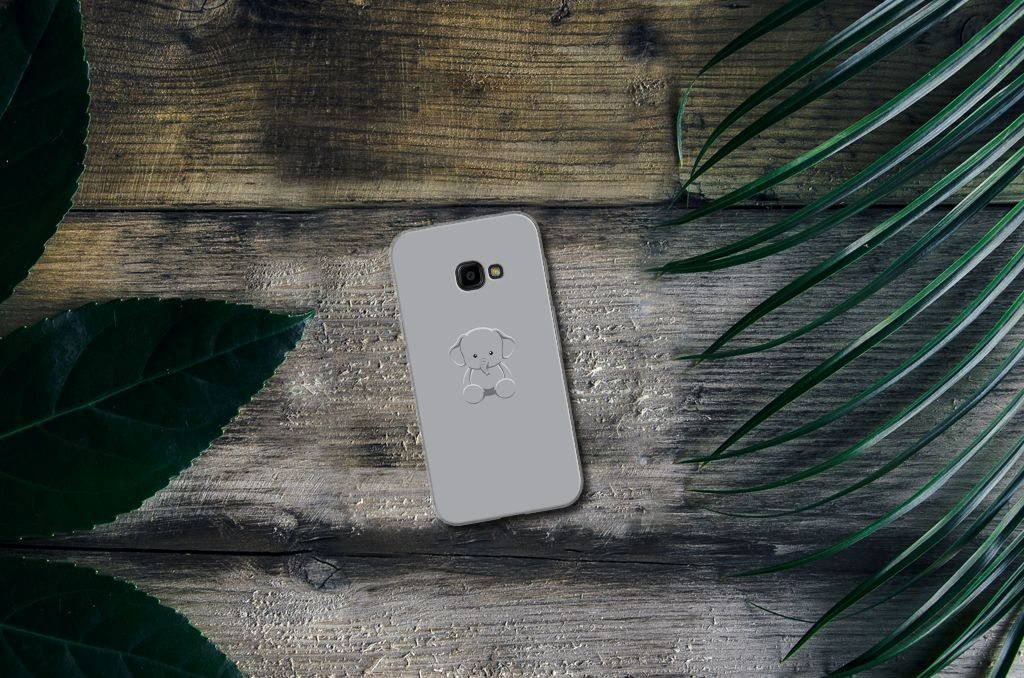 Samsung Galaxy Xcover 4 | Xcover 4s Telefoonhoesje met Naam Grijs Baby Olifant
