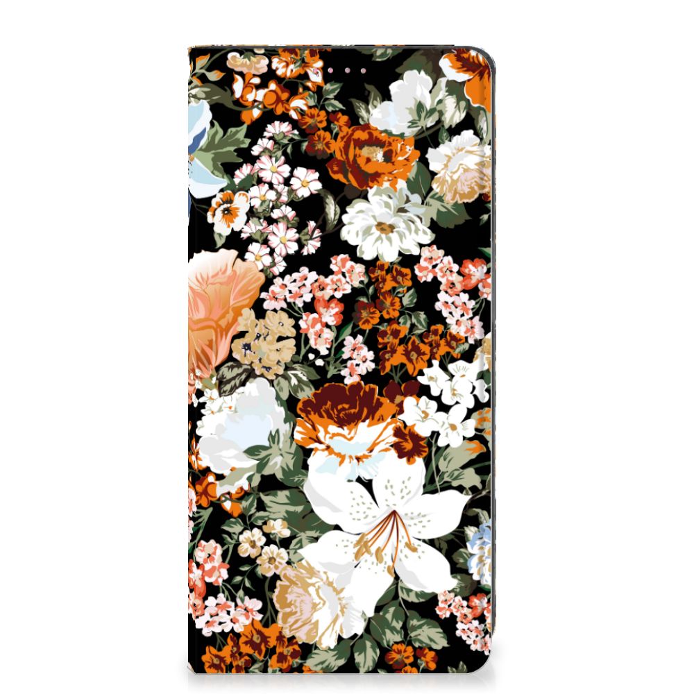 Smart Cover voor OPPO A54 5G | A74 5G | A93 5G Dark Flowers