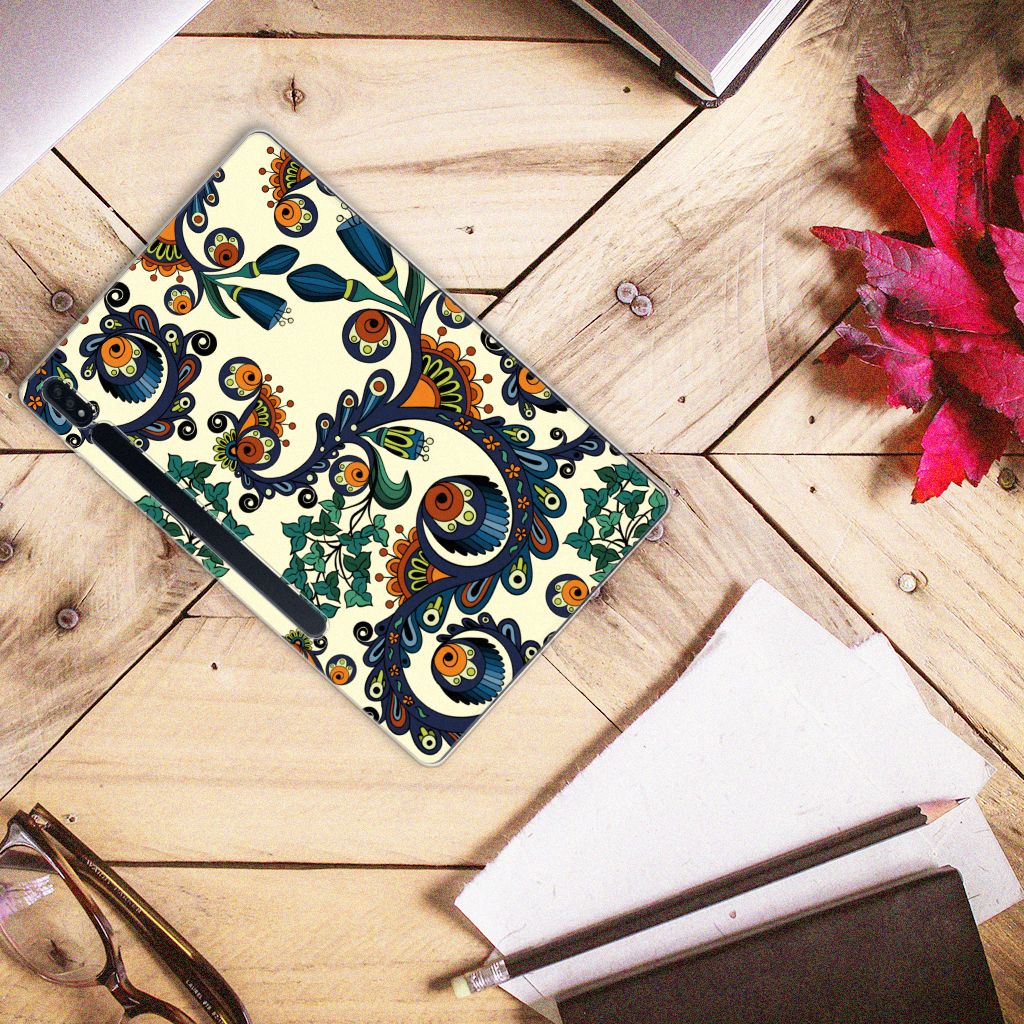 TPU Case Samsung Galaxy Tab S7 Plus | S8 Plus Barok Flower - B2C Telecom