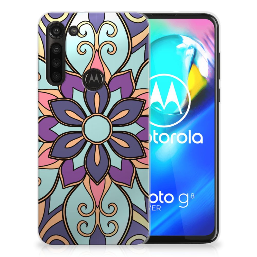 Motorola Moto G8 Power TPU Case Purple Flower B2C Telecom