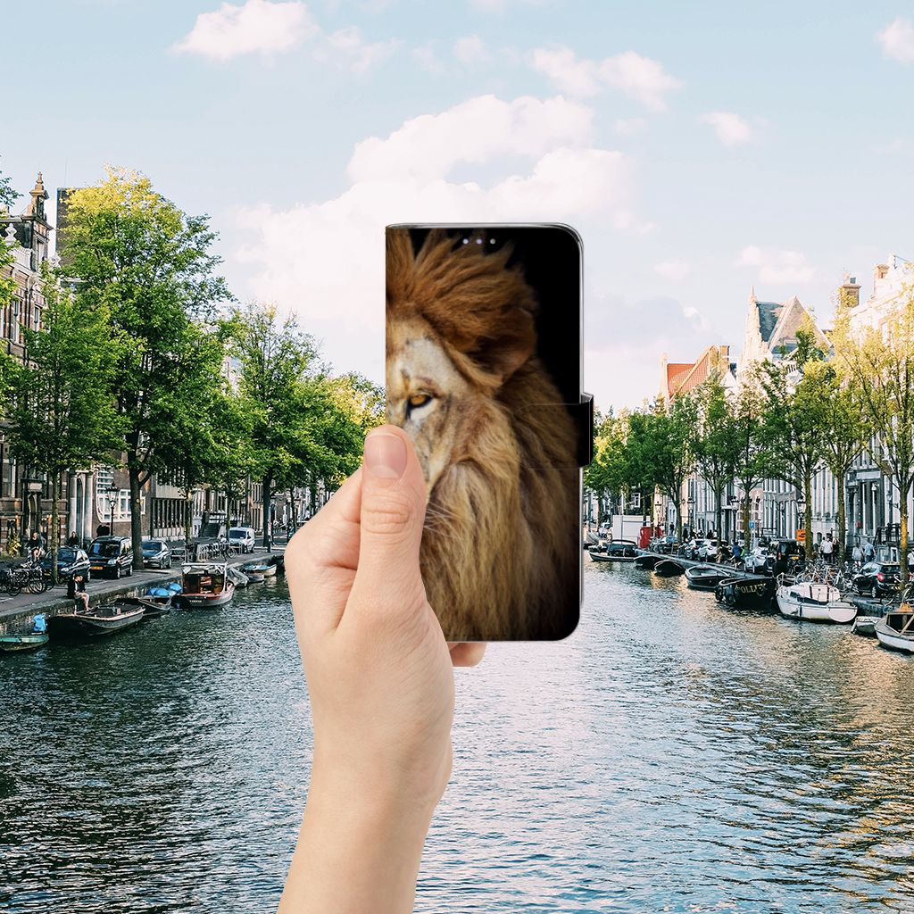 Samsung S10 Lite Telefoonhoesje met Pasjes Leeuw