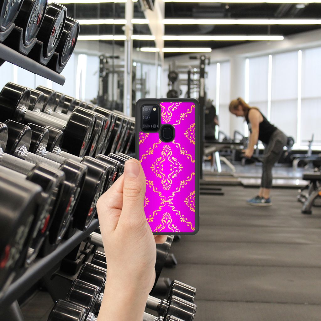 Hoesje TPU Samsung Galaxy A21s Barok Roze B2C Telecom