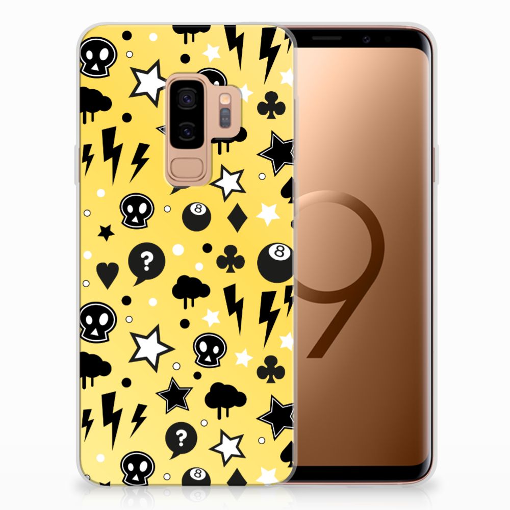 Silicone Back Case Samsung Galaxy S9 Plus Punk Geel