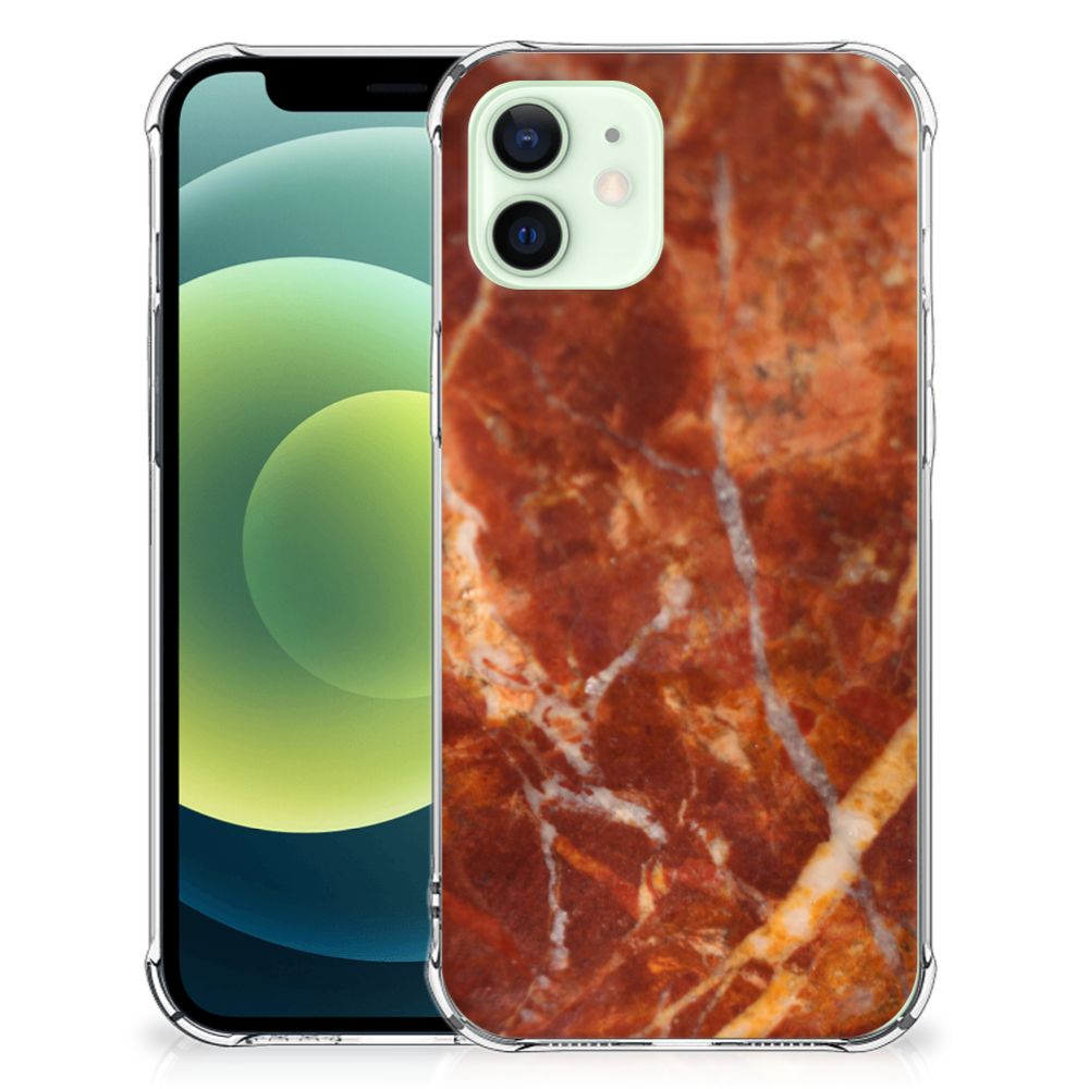 iPhone 12 Mini Anti-Shock Hoesje Marmer Bruin B2C Telecom