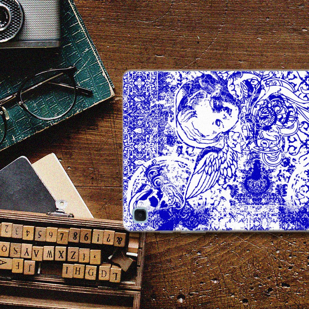 Tablet BackCover Samsung Galaxy Tab S6 Lite | S6 Lite (2022) Angel Skull Blauw - B2C Telecom