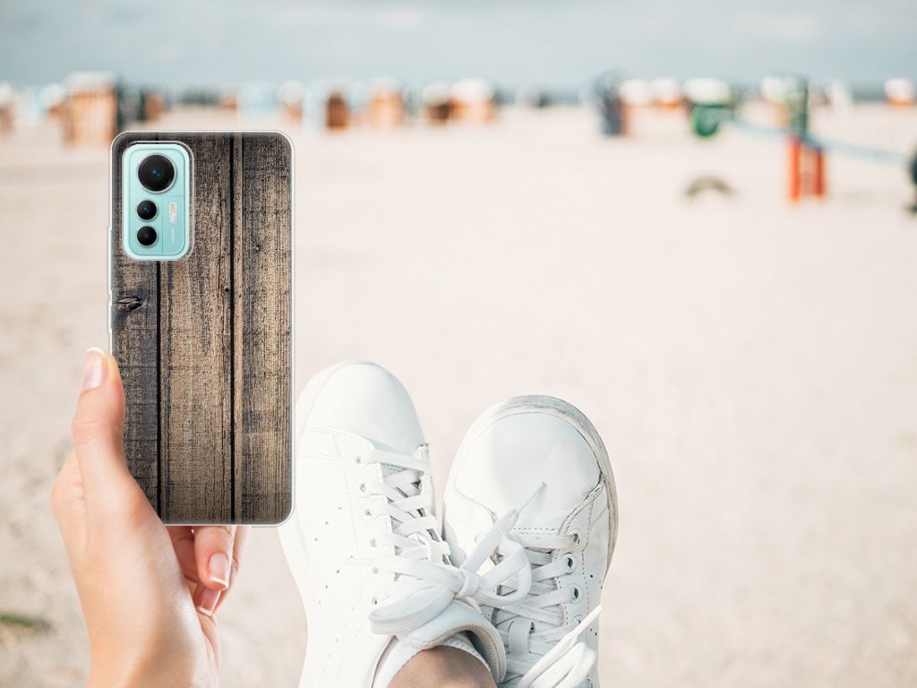 Xiaomi 12 Lite Bumper Hoesje Steigerhout B2C Telecom