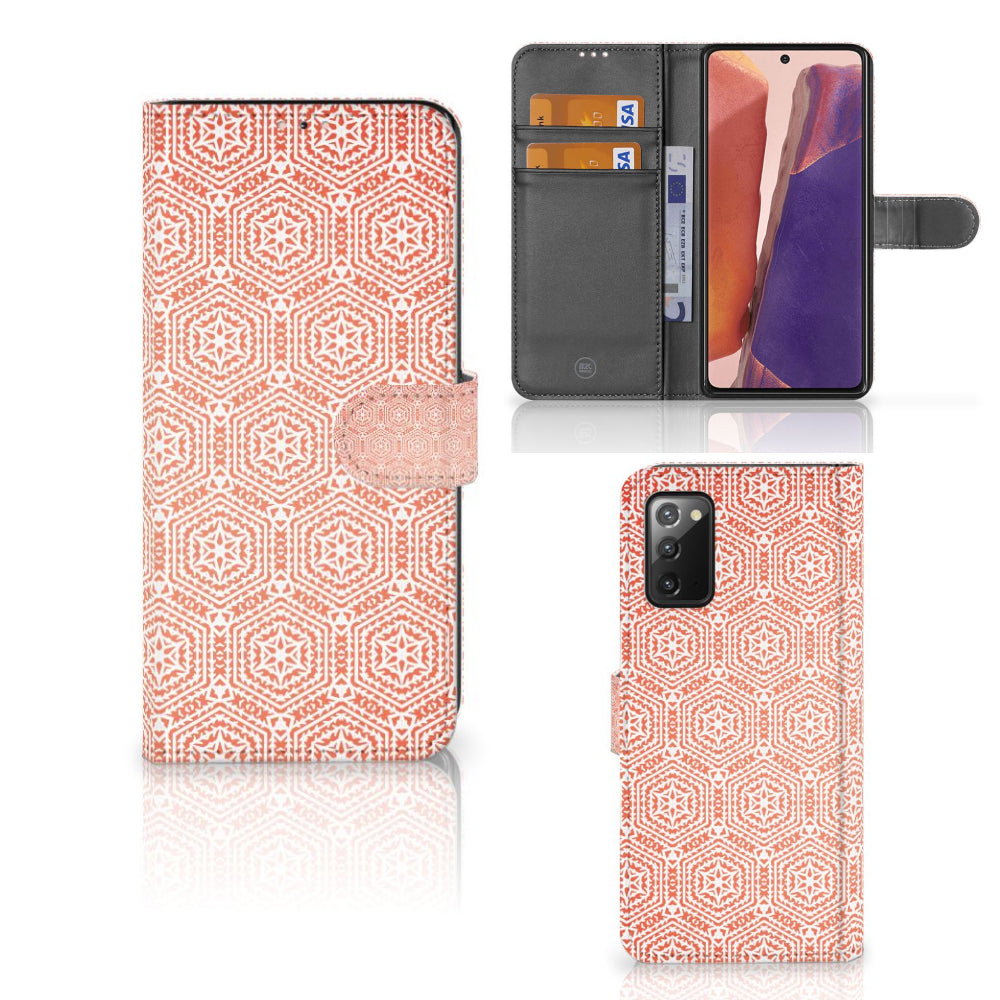 Samsung Galaxy Note 20 Telefoon Hoesje Pattern Orange