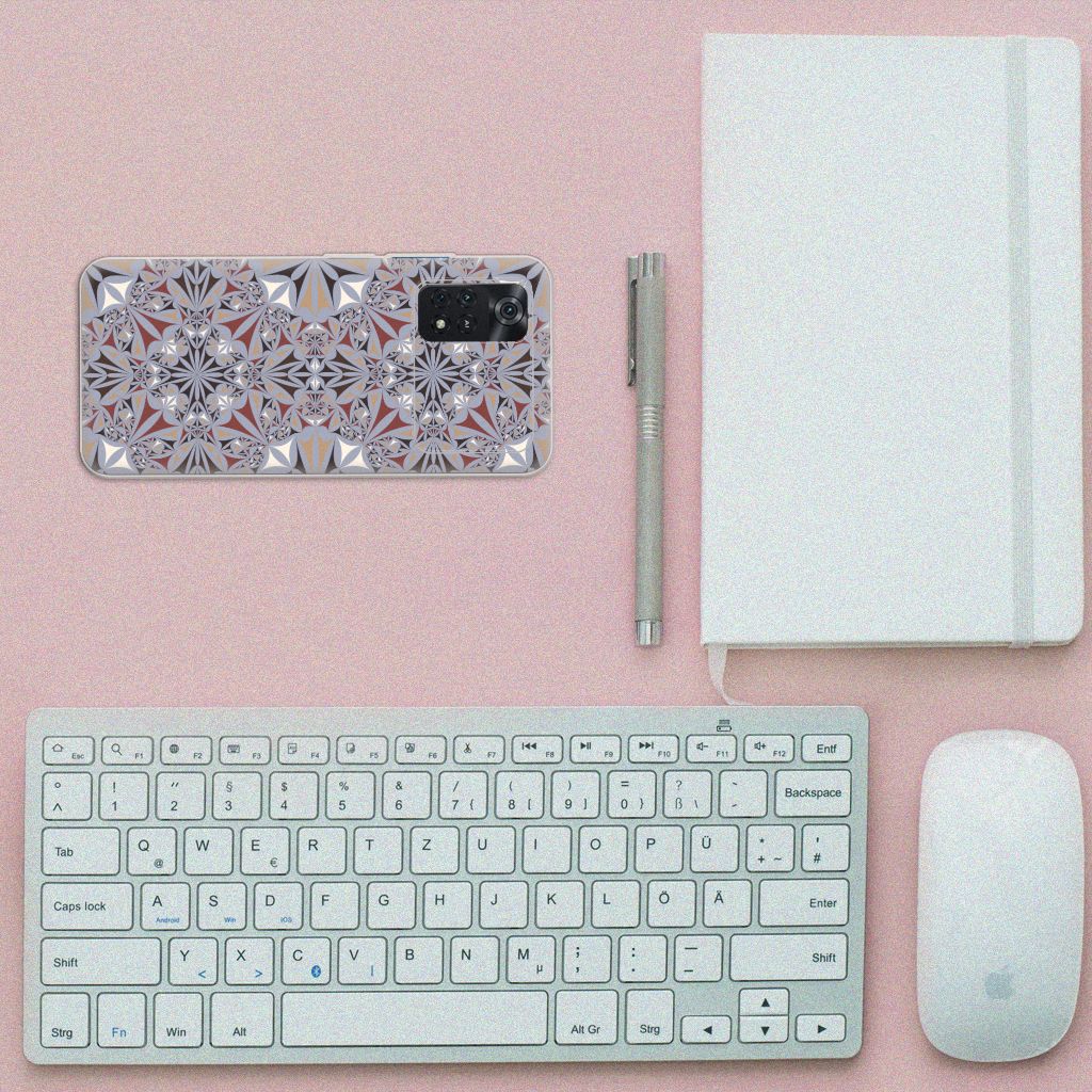 Xiaomi Poco M4 Pro 4G TPU Siliconen Hoesje Flower Tiles B2C Telecom