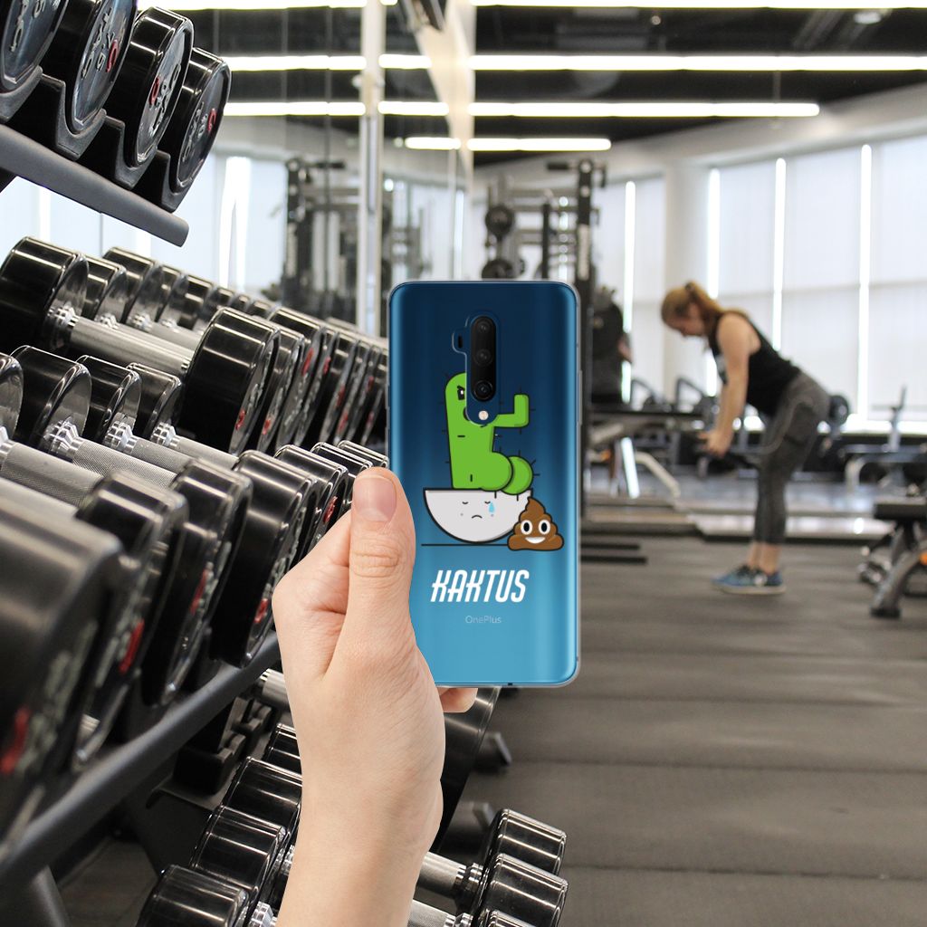 OnePlus 7T Pro Telefoonhoesje met Naam Cactus Poo