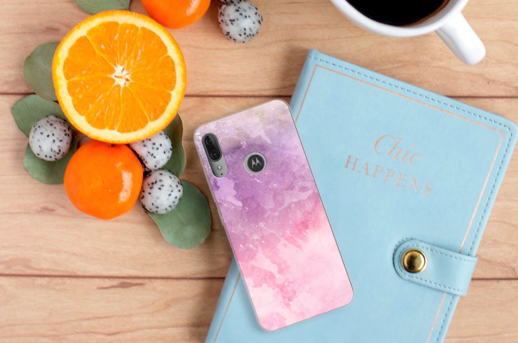 Hoesje maken Motorola Moto E6 Plus Pink Purple Paint