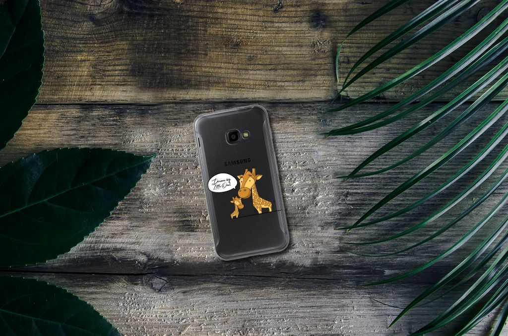 Samsung Galaxy Xcover 4 | Xcover 4s Telefoonhoesje met Naam Giraffe
