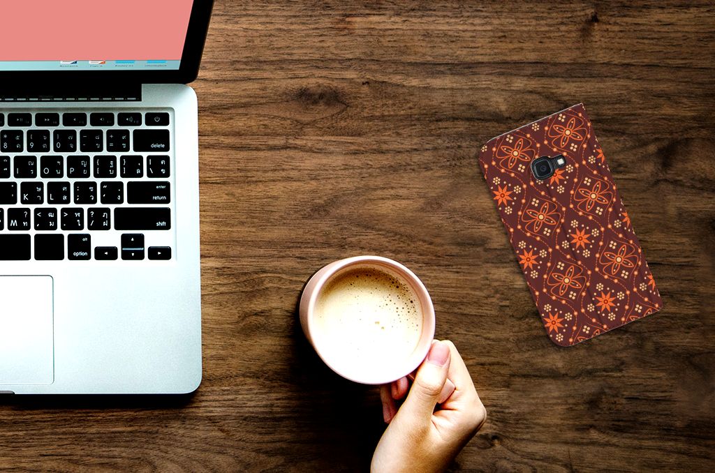 Samsung Galaxy Xcover 4s Hoesje met Magneet Batik Brown