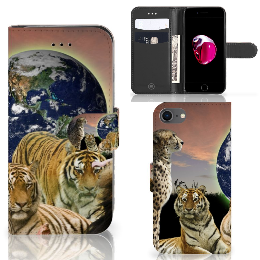 iPhone 7 | 8 | SE (2020) | SE (2022) Telefoonhoesje met Pasjes Roofdieren