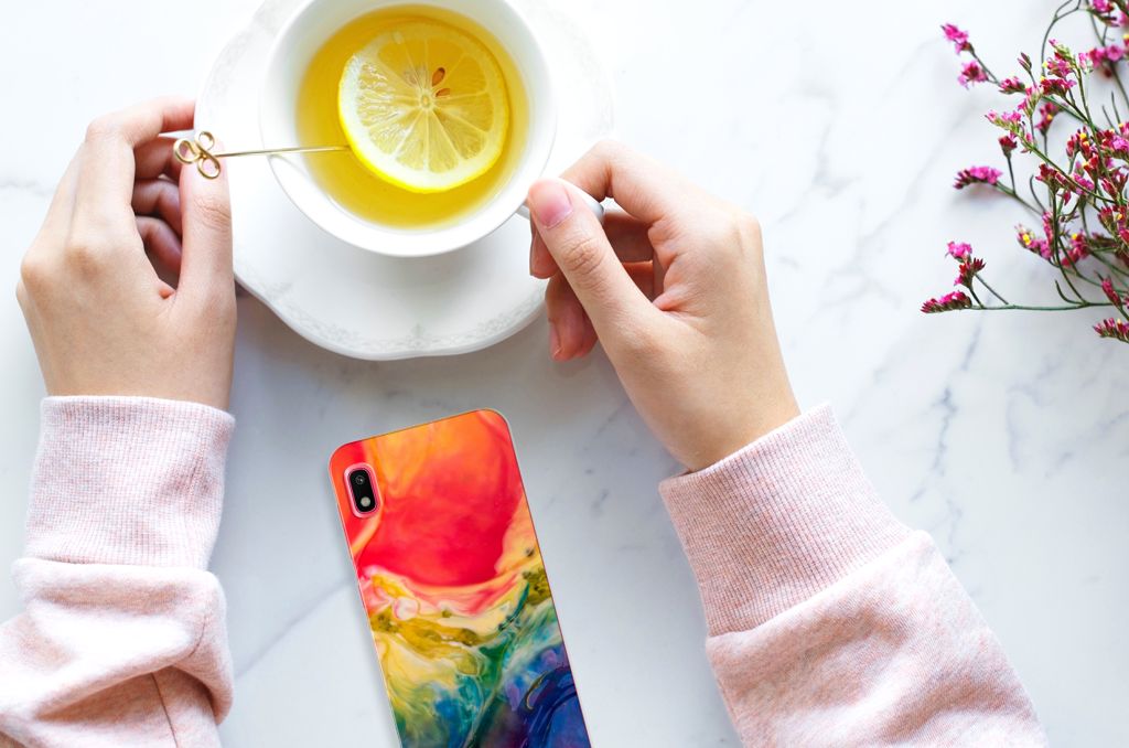 Hoesje maken Samsung Galaxy A10 Watercolor Dark