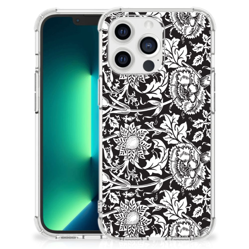 iPhone 13 Pro Max Case Black Flowers - B2C Telecom