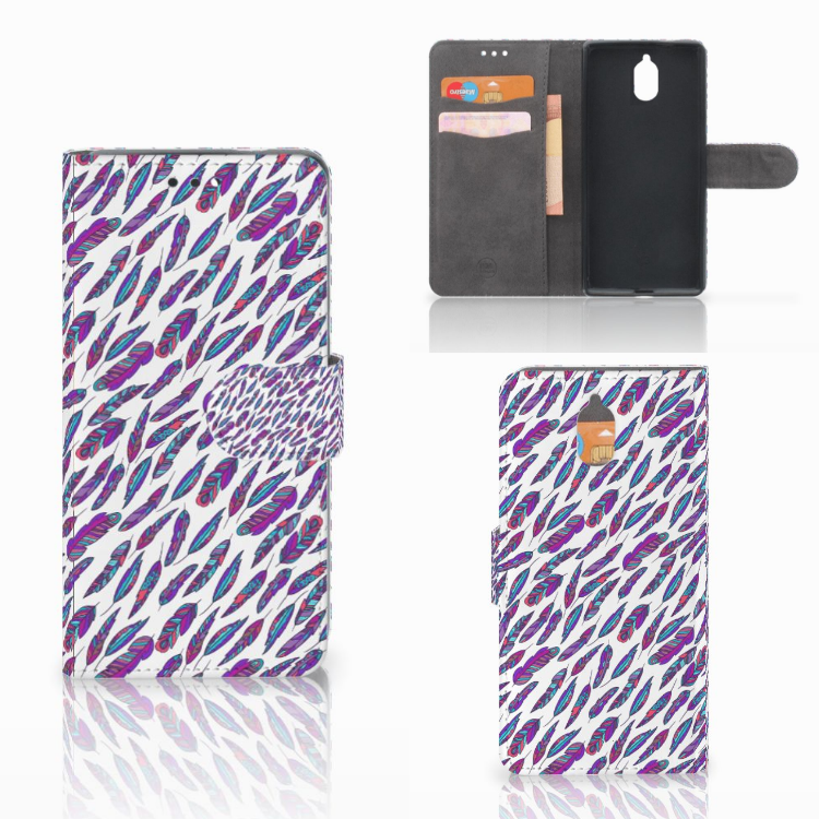 Nokia 3.1 (2018) Telefoon Hoesje Feathers Color