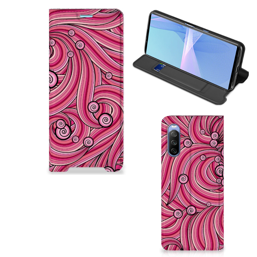 Sony Xperia 10 III Bookcase Swirl Pink - B2C Telecom