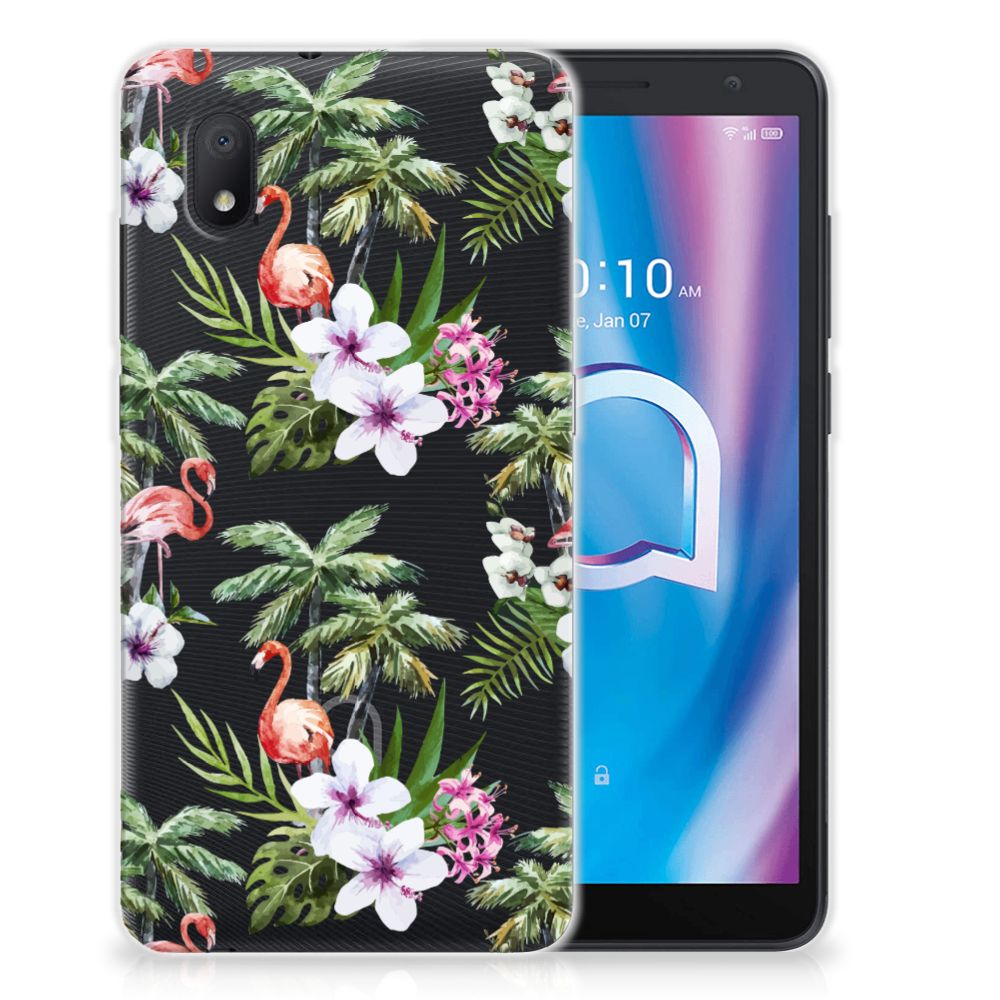 Alcatel 1B (2020) TPU Hoesje Flamingo Palms B2C Telecom