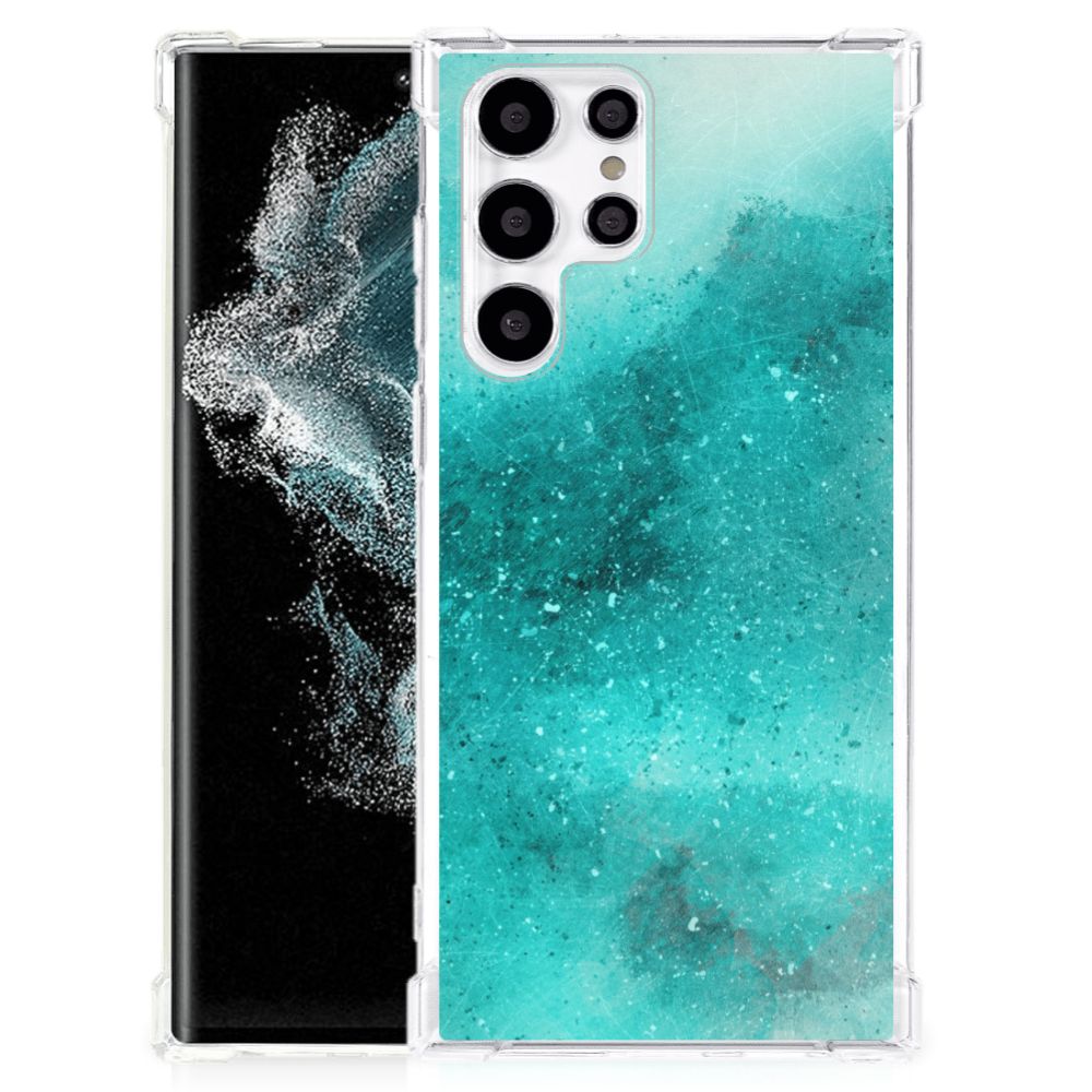 Back Cover Samsung Galaxy S22 Ultra Painting Blue B2C Telecom