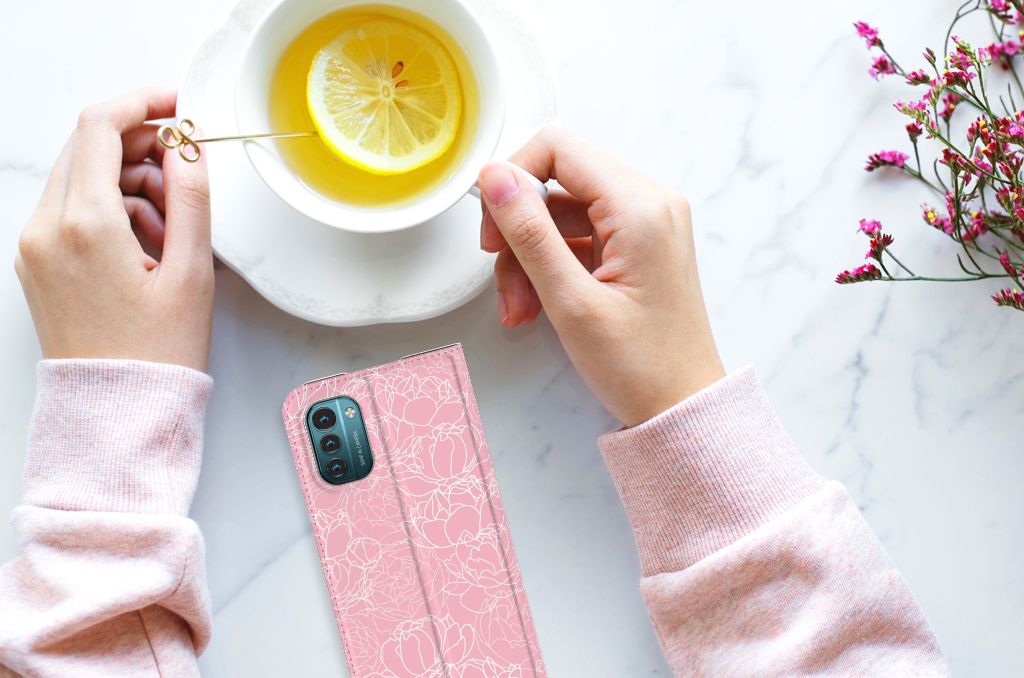 Nokia G11 | G21 Smart Cover White Flowers - B2C Telecom