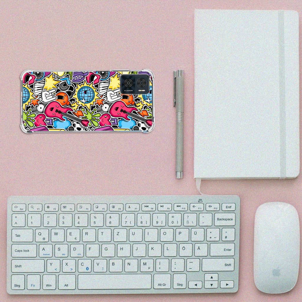 Motorola Moto E22 | E22i Anti Shock Bumper Case Punk Rock B2C Telecom