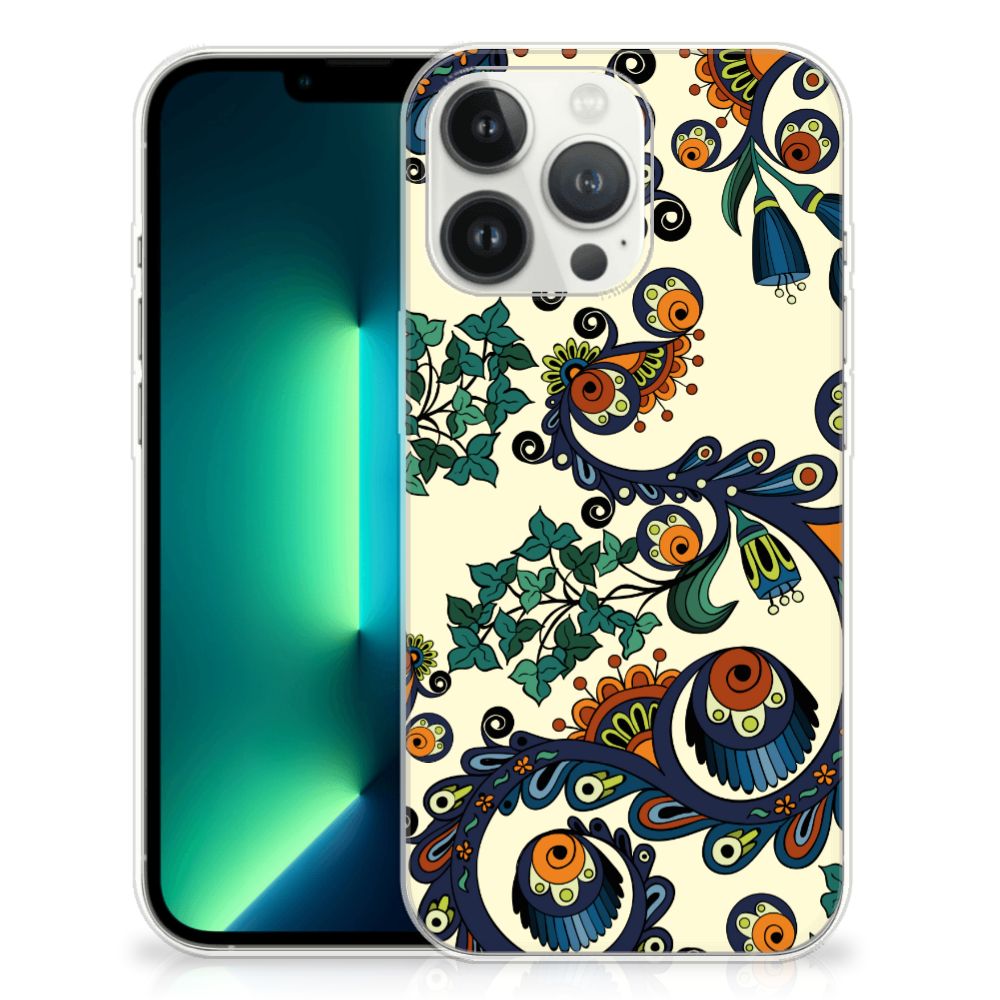 Siliconen Hoesje iPhone 13 Pro Max Barok Flower B2C Telecom