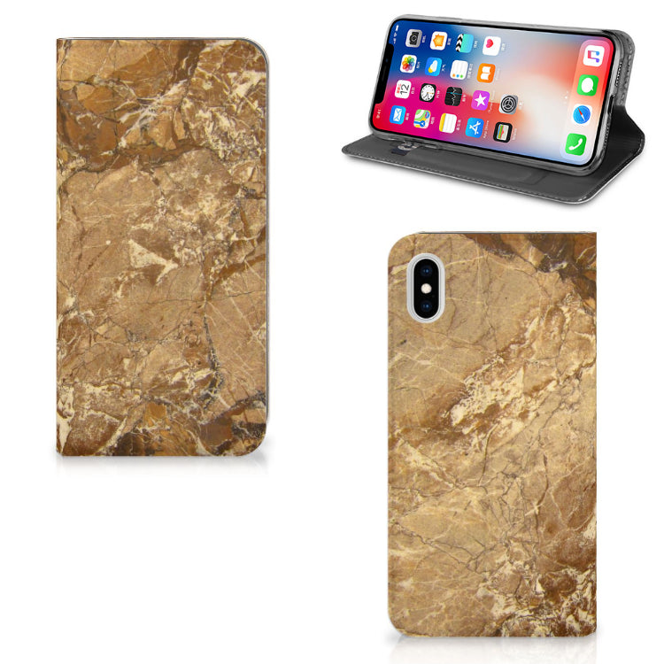 Apple iPhone Xs Max Standcase Marmer Creme