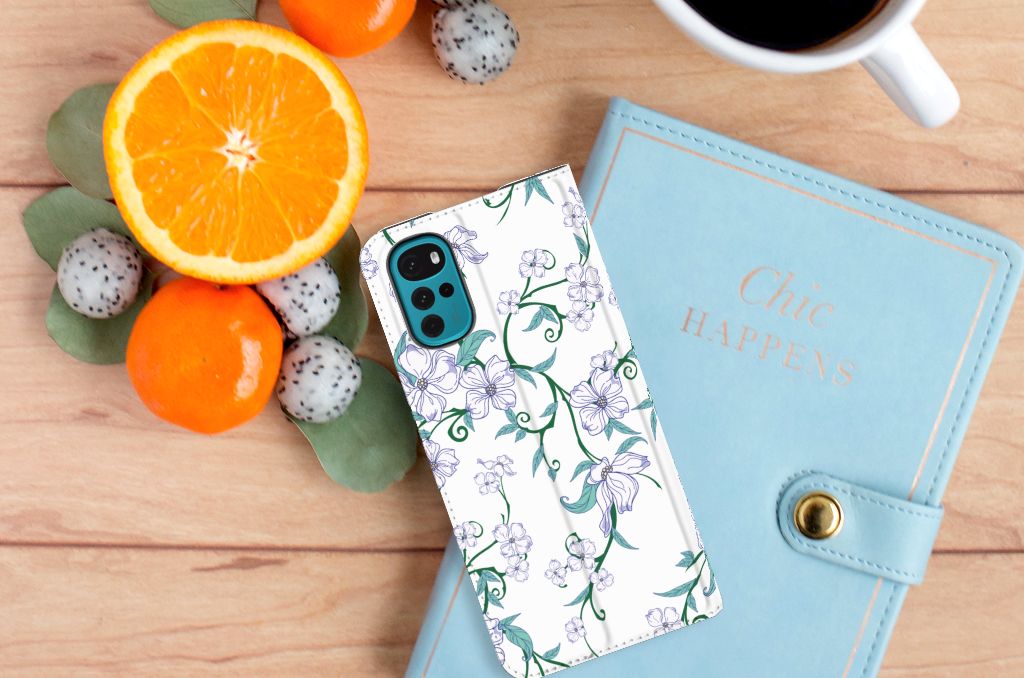 Motorola Moto G22 Uniek Smart Cover Blossom White - B2C Telecom