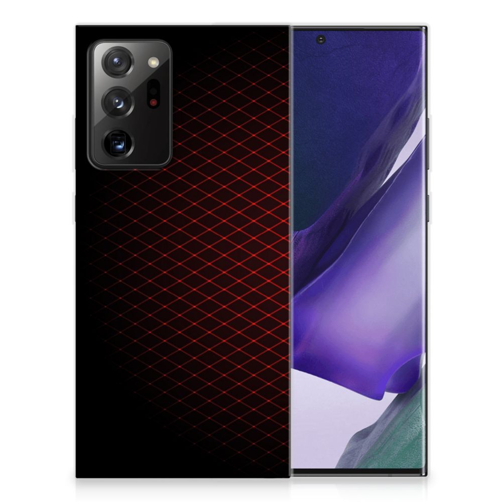 Samsung Galaxy Note20 Ultra TPU bumper Geruit Rood
