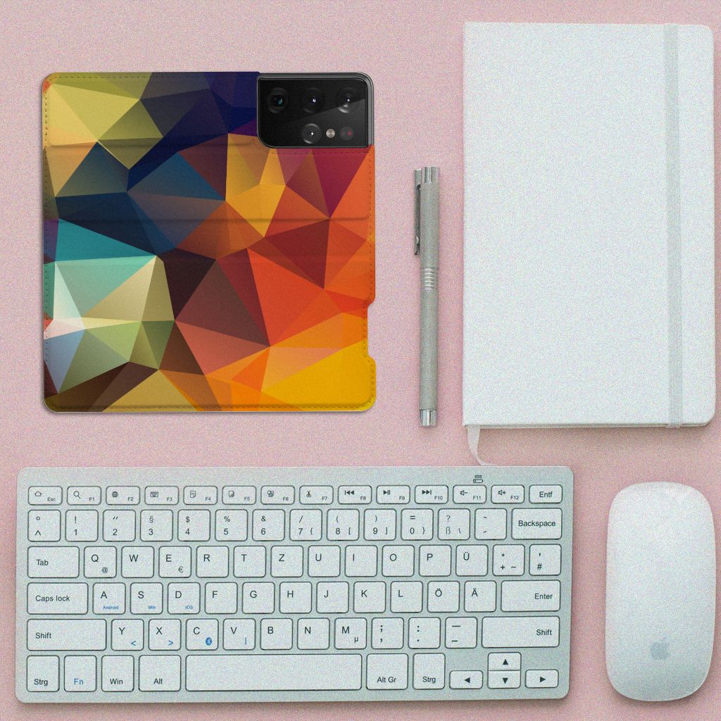 Samsung Galaxy S21 Ultra Stand Case Polygon Color - B2C Telecom