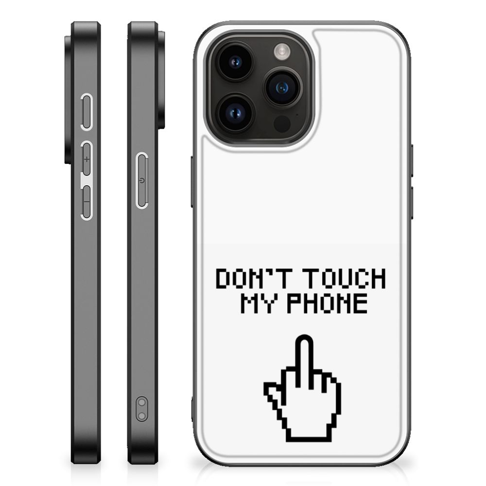 iPhone 15 Pro Max Telefoon Hoesje Finger Don't Touch My Phone