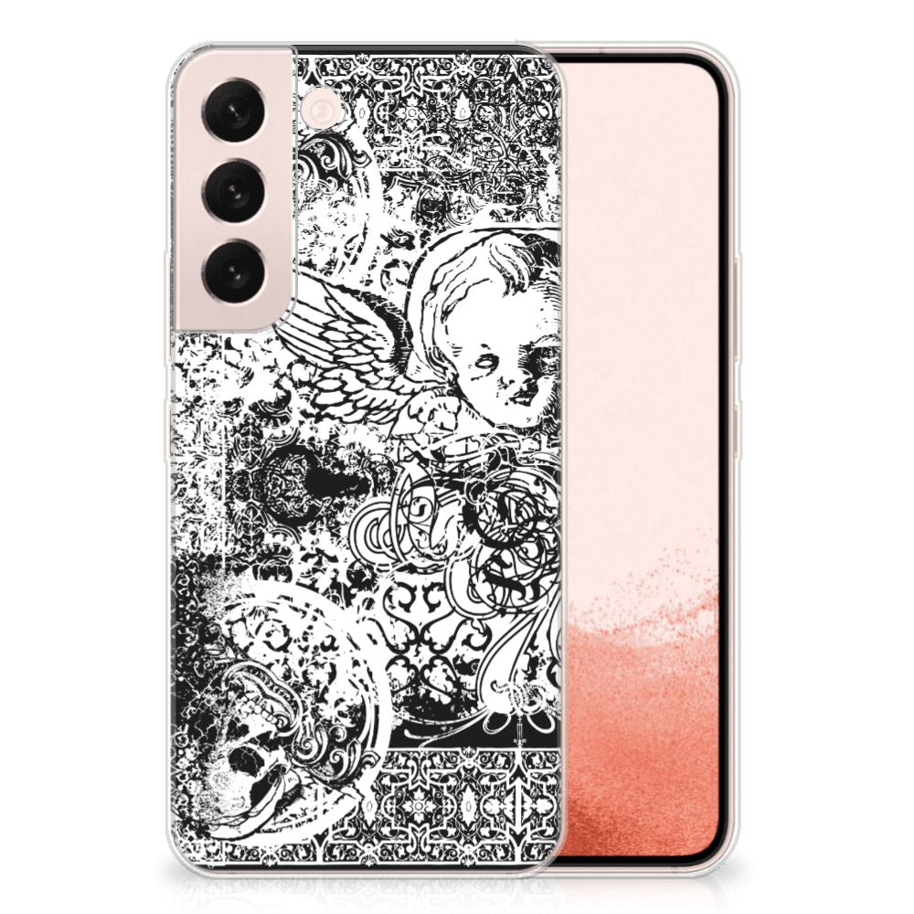 Silicone Back Case Samsung Galaxy S22 Skulls Angel