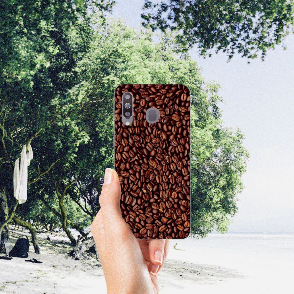 Samsung Galaxy M30 Siliconen Case Koffiebonen