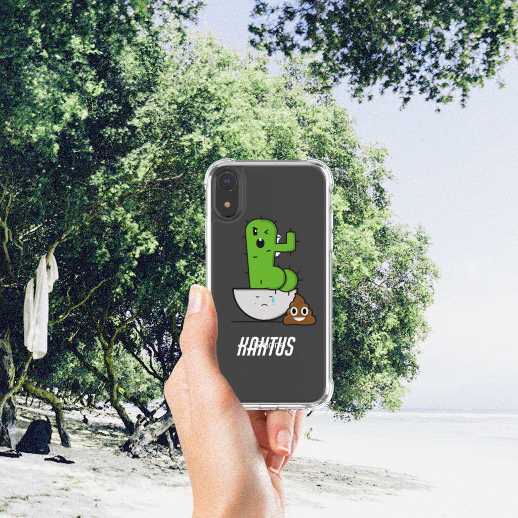 Apple iPhone Xr Stevig Bumper Hoesje Cactus Poo
