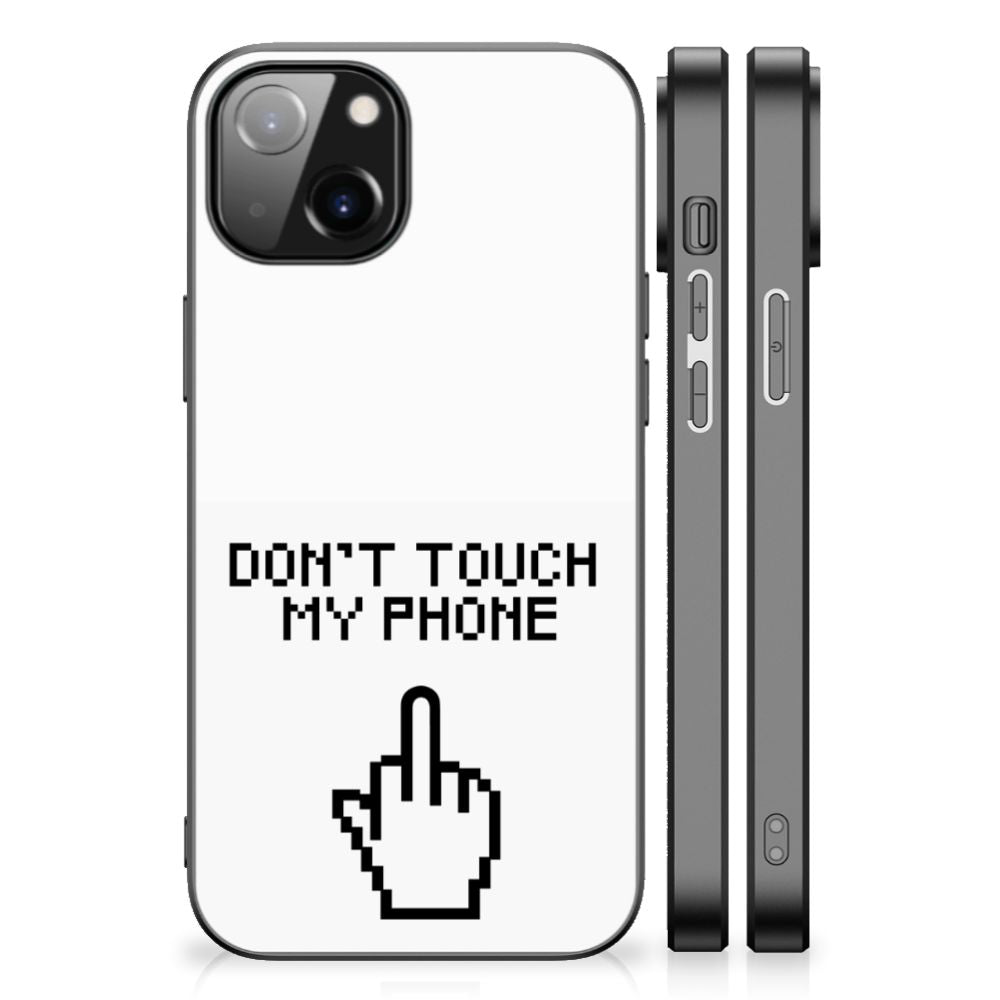 Apple iPhone 13/14 Telefoon Hoesje Finger Don't Touch My Phone