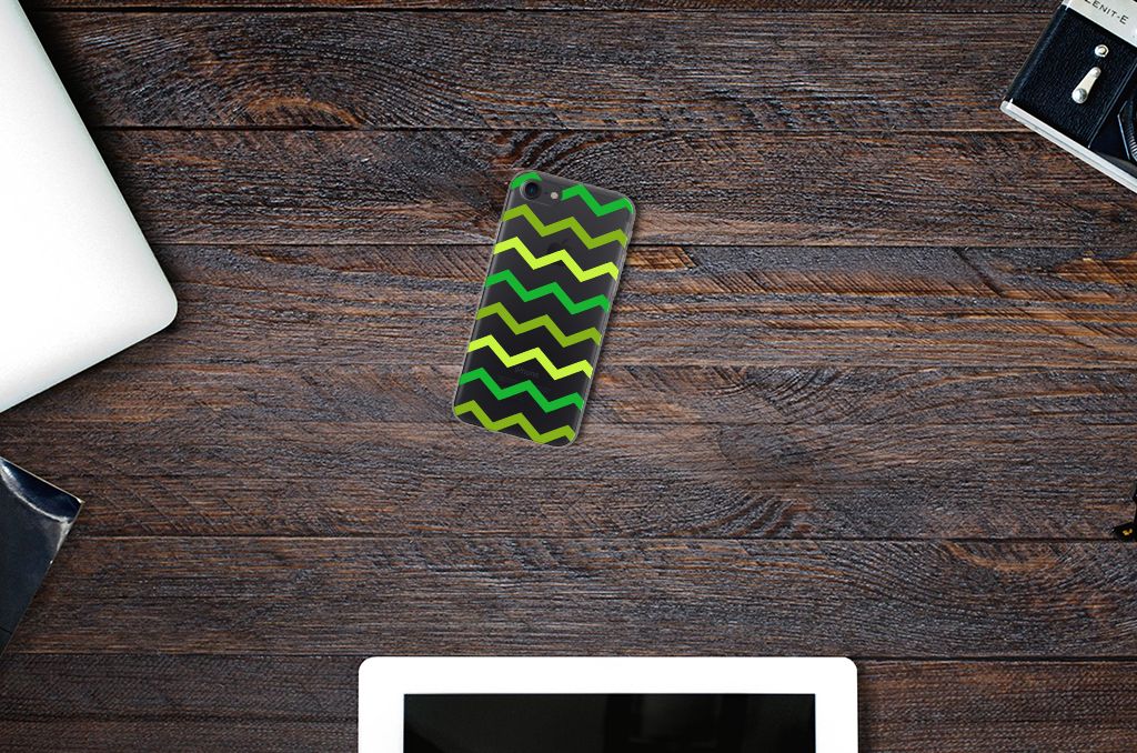 iPhone SE 2022 | SE 2020 | 8 | 7 TPU bumper Zigzag Groen
