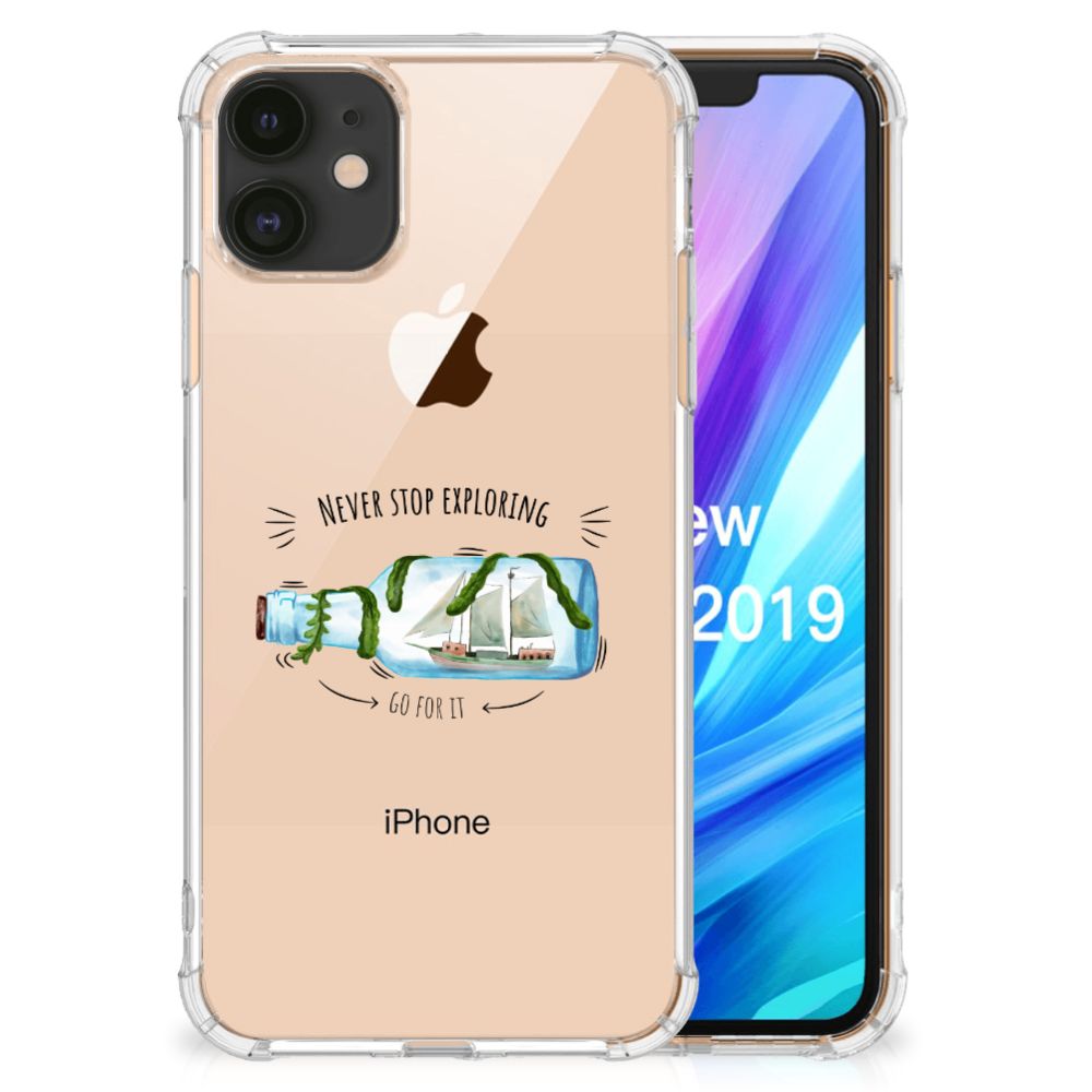 Apple iPhone 11 Stevig Bumper Hoesje Boho Bottle