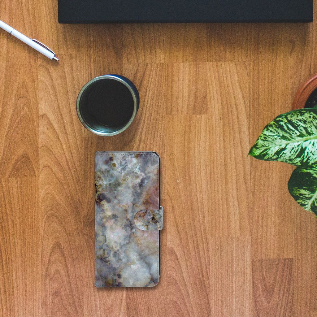 Nokia 7.2 | Nokia 6.2 Bookcase Marmer Grijs