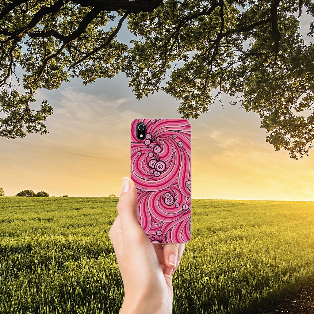Xiaomi Redmi 7A Hoesje maken Swirl Pink