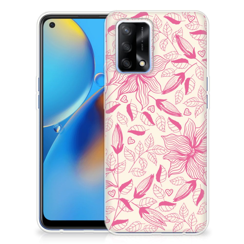 OPPO A74 4G TPU Case Pink Flowers B2C Telecom