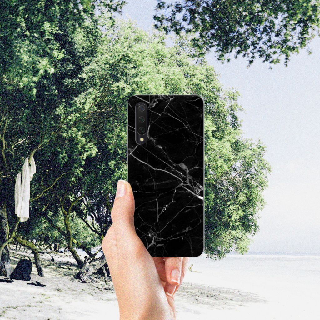 Xiaomi Mi 9 Lite TPU Siliconen Hoesje Marmer Zwart - Origineel Cadeau Vader B2C Telecom