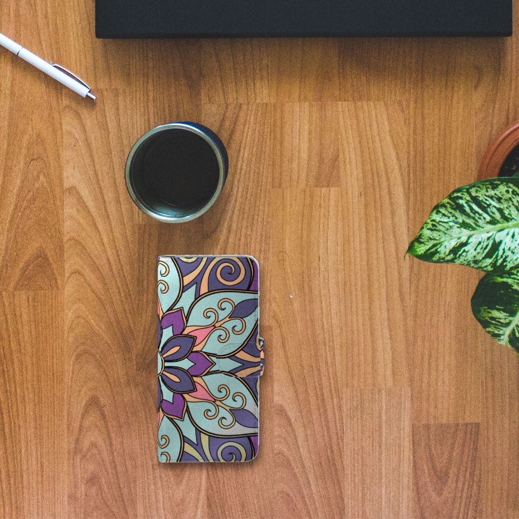 Samsung Galaxy S10 Hoesje Purple Flower