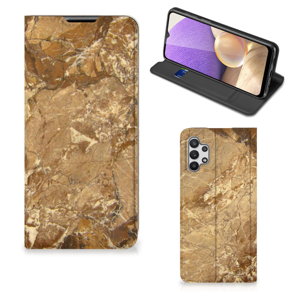 Samsung Galaxy A32 5G Standcase Marmer Creme - B2C Telecom