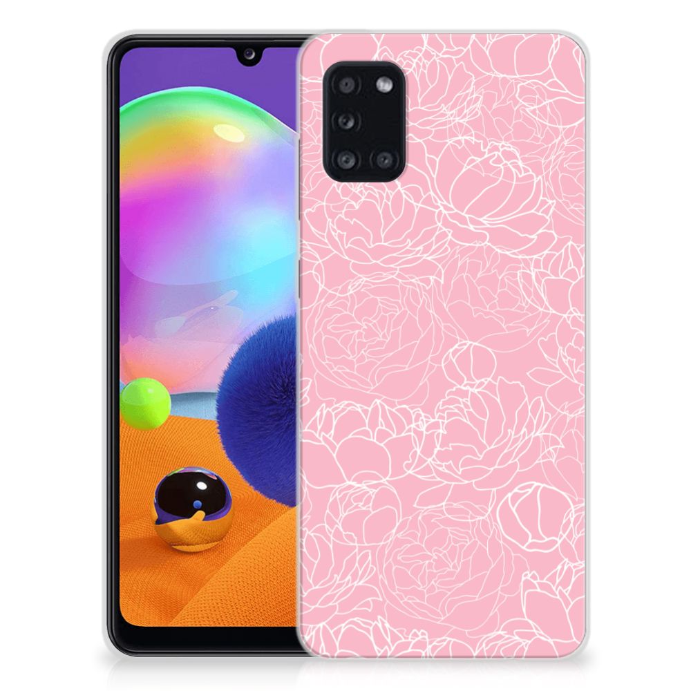 Samsung Galaxy A31 TPU Case White Flowers B2C Telecom