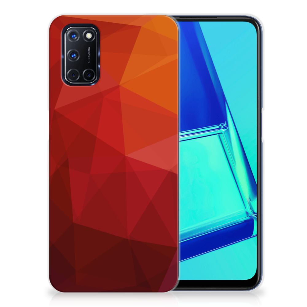 TPU Hoesje voor OPPO A52 | A72 Polygon Red